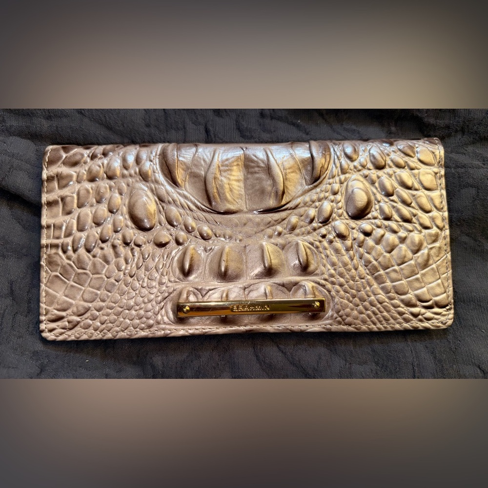 Brahmin Metallic Gold Embossed Clutch